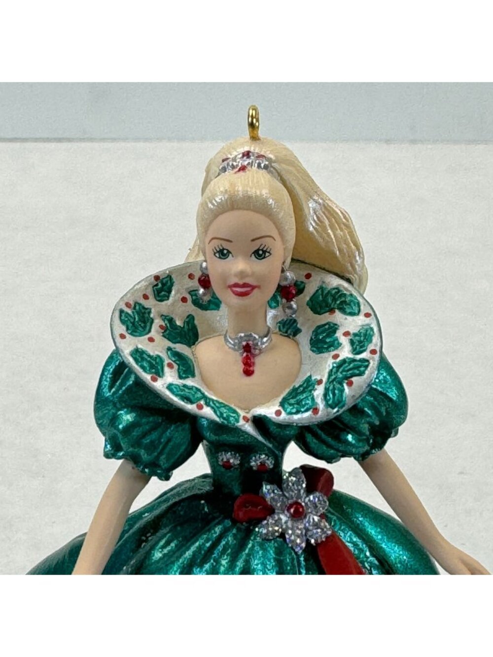 Vintage Hallmark 1995 Holiday Barbie Collectors Series Keepsake Ornament Green